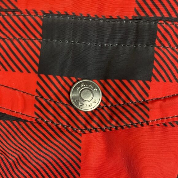 Ariat Red and Black Plaid Vest - Picture 6 of 8